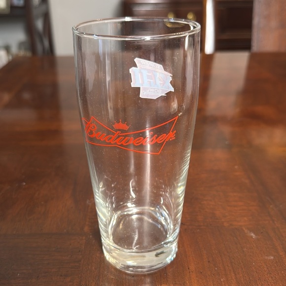Budweiser NFL 42nd Super Bowl Football Bar Beer Glass XLII - Picture 5 of 6